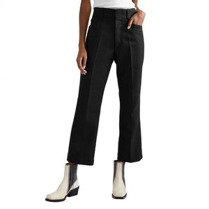 Re/Done 70's Twill Wide Leg Black Trouser Pant Size 26 NWOT. Made in Italy